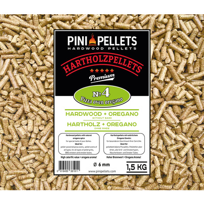 No. 4 Hardwood Pellets Pizza Oven Oregano 1,5 Kg for pellet-powered pizza ovens 