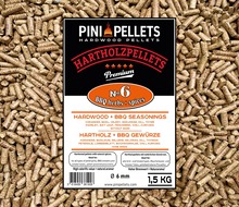 No. 6 Granulés de bois dur aux épices 1,5 kg d'épices BBQ pour griller, fumer 