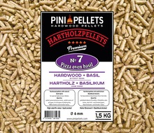 No. 7 Granulés de bois dur pour four à pizza basilic 1,5 kg pour griller et fumer 