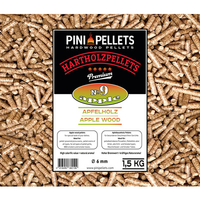 No. 9 Granulés pour grillades pomme 1,5 kg de granulés de bois dur pour griller, fumer 