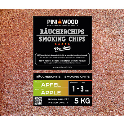 5 kg de chips de fumage pomme 1-3 mm Smoking Chips copeaux de fumage 18 litres 