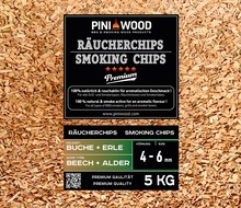 5 kg de chips de fumage hêtre et aulne mélangés 4-6 mm Smoking Chips copeaux de fumage 18 litres 