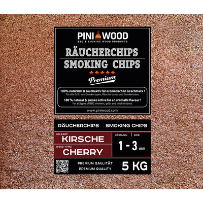 5 kg de chips de fumage cerise 1-3 mm Smoking Chips copeaux de fumage 18 litres 