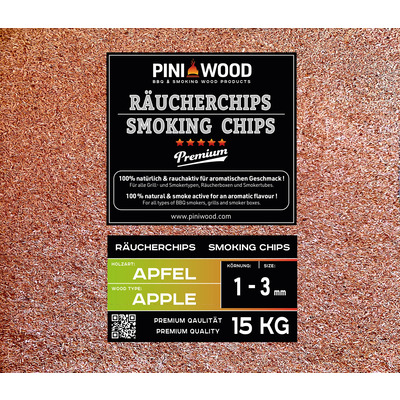 15 kg de chips de fumage pomme 1-3 mm Smoking Chips copeaux de fumage 
