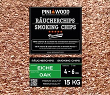 15 Kg Räucherchips Eiche 4-6 mm Smoking Chips Räucherspäne 18 Liter 
