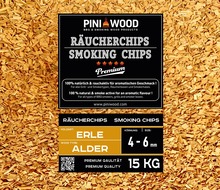 15 kg de chips de fumage aulne sans écorce 4-6 mm Smoking Chips copeaux de fumage 