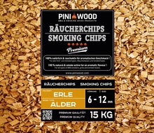 15 kg de chips de fumage aulne sans écorce 6-12 mm Smoking Chips copeaux de fumage 