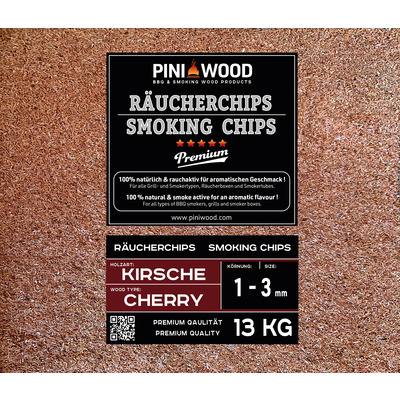 13 kg de chips de fumage cerise 1-3 mm Smoking Chips copeaux de fumage 