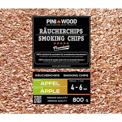 800 g de chips de fumage pomme 4-6 mm Smoking Chips copeaux de fumage 