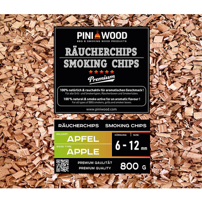 800 g de chips de fumage pomme 6-12 mm Smoking Chips copeaux de fumage 