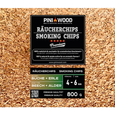 800 g de chips de fumage hêtre et aulne mélangés 4-6 mm Smoking Chips copeaux de fumage 