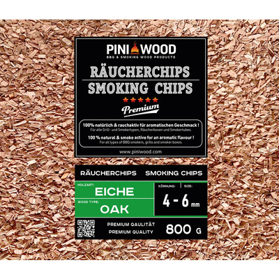 800 g Smoking chips oak 4-6 mm Smoking chips Smoking chips 