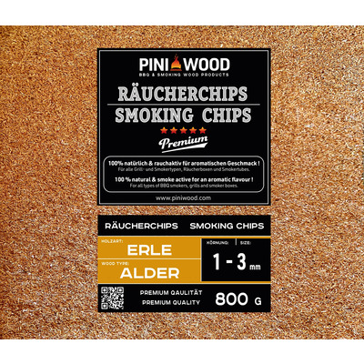 800 g de copeaux de fumage aulne sans écorce 1-3 mm Smoking Chips copeaux de fumage 
