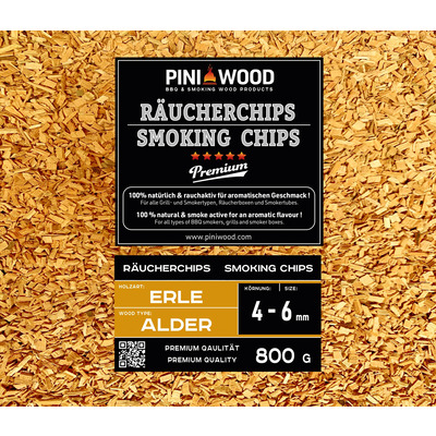 800 g de chips de fumage aulne sans écorce 4-6 mm Smoking Chips copeaux de fumage 