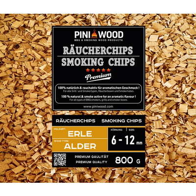 800 g de chips de fumage aulne sans écorce 6-12 mm Smoking Chips copeaux de fumage 