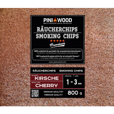 800 g de chips de fumage cerise 1-3 mm Smoking Chips copeaux de fumage 