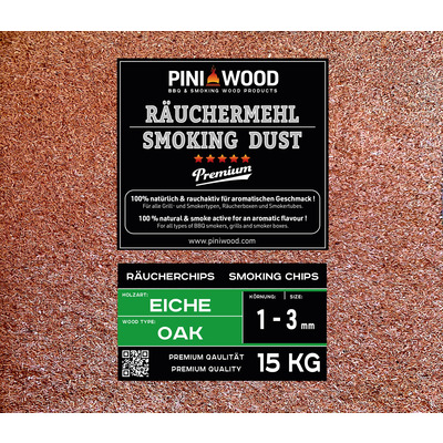 15 kg de chips de fumage chêne 1-3 mm Smoking Chips copeaux de fumage 