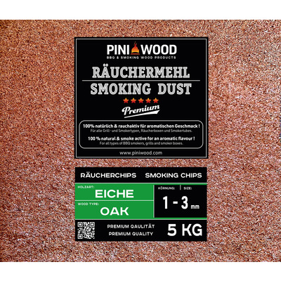 5 kg de chips de fumage chêne 1-3 mm Smoking Chips copeaux de fumage 18 litres 