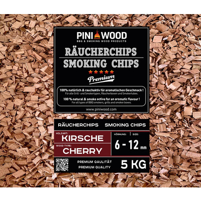 5 kg de chips de fumage cerise 6-12 mm Smoking Chips copeaux de fumage 18 litres 