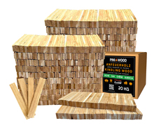 20 kg PINI Allume-bois de chauffage en bois de chêne Bois d'allumage pour cheminée, barbecue, feu de camp, brasero 