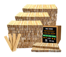 30 kg PINI Allume-bois de chauffage en bois de chêne Bois d'allumage pour cheminée, barbecue, feu de camp, brasero 