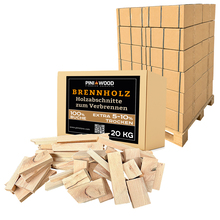 PINI Brennholz 100% Buche Kammergetrocknet Holzabschnitte 480 kg Palette 