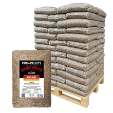 PINI Hartholz Pellets 6 mm 100% Eiche 975 kg Palette Holzpellets 