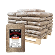 PINI Hartholz Pellets 6 mm 100% Eiche 480 kg Palette Holzpellets 
