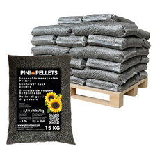 PINI Sonnenblumenschalen Pellets 6 mm Heizpellets 480 kg Palette 