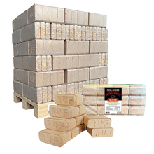 PINI RUF Holzbriketts 100% Buche 630 kg Palette Kamin Ofen Grill Feuerstelle Brennholz 