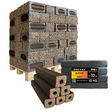 PINI Kay Eichenholzbriketts 33 cm 960 kg Palette Hartholzbriketts Brennholz Eiche Kamin Ofen Feuerstelle Grill 