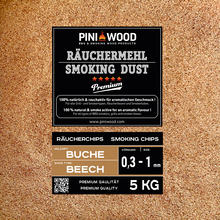 5 kg de chips de fumage en hêtre 0,3-1 mm Smoking Dust copeaux de fumage 18 litres 