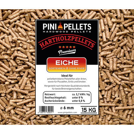 15 kg de pellets de bois dur 6 mm pour chauffer, griller, fumer 