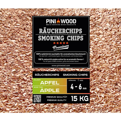 15 kg de chips de fumage pomme 4-6 mm Smoking Chips copeaux de fumage 