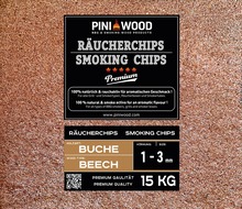 15 kg de chips de fumage en hêtre 1-3 mm Smoking Dust copeaux de fumage 