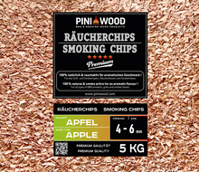 5 Kg Räucherchips Apfel 4-6 mm Smoking Chips Räucherspäne 18 Liter 