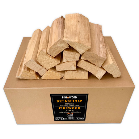 10 kg de bois de grill SANS ÉCORCE Bois de chauffage en hêtre 30-33 cm pour four à pizza grill fumoir cheminée bol à feu 