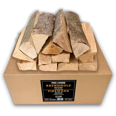 10 kg de bois de chauffage prêt à l'emploi en hêtre 30-33 cm pour la cheminée, le barbecue, le brasero et le four à pizza 