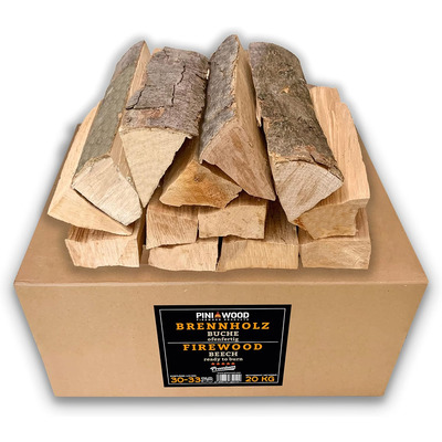 20 kg de bois de chauffage prêt à l'emploi en hêtre 30-33 cm pour la cheminée, le barbecue, le brasero et le four à pizza 