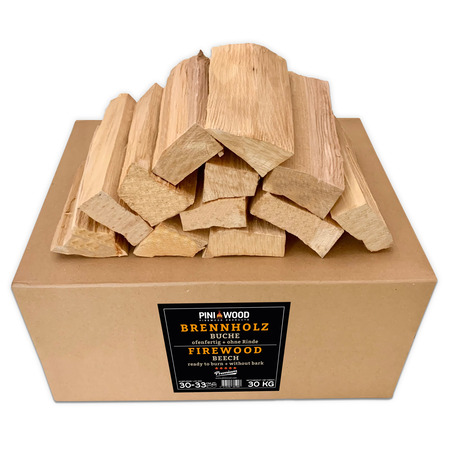 30 kg de bois de grill SANS ÉCORCE Bois de chauffage en hêtre 30-33 cm pour four à pizza grill fumoir cheminée bol à feu 