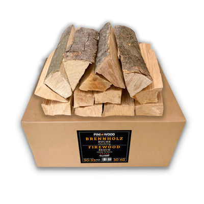 30 kg de bois de chauffage prêt à l'emploi en hêtre 30-33 cm pour la cheminée, le barbecue, le brasero et le four à pizza 