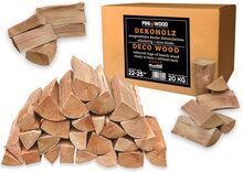 Deko Holzscheite Buche ohne Rinde 20 kg Premium Dekoholz Kaminholz Brennholz Grillholz 