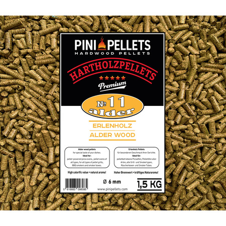 No. 11 Granulés de grillade en aulne, 1,5 kg de granulés de bois dur pour griller, fumer 