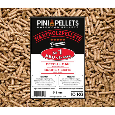 No. 1 pellets de bois dur BBQ Classic 10 Kg pellets pour griller fumer smoken 