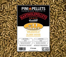 No. 11 Granulés de grillade en aulne, 10 kg de granulés de bois dur pour griller, fumer 