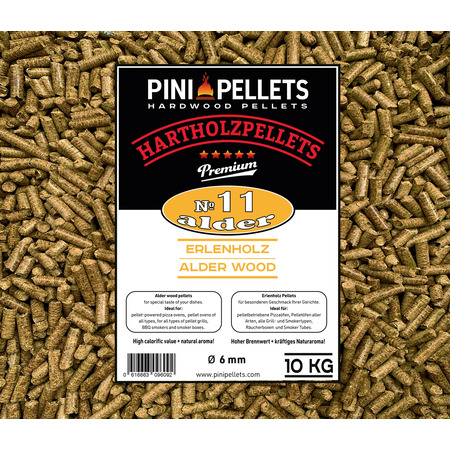 No. 11 Granulés de grillade en aulne, 10 kg de granulés de bois dur pour griller, fumer 
