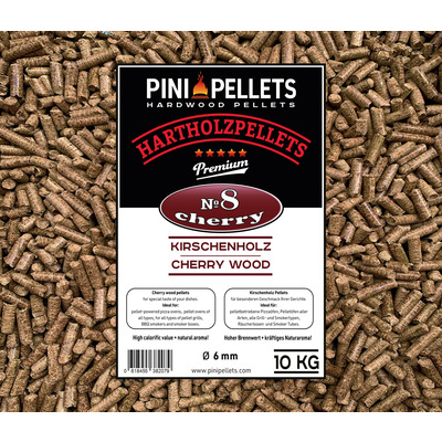 No. 8 Granulés de gril cerisier 10 kg de granulés de bois dur pour griller et fumer 