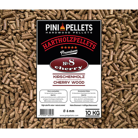No. 8 Granulés de gril cerisier 10 kg de granulés de bois dur pour griller et fumer 