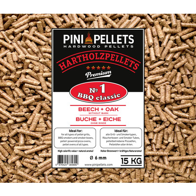 No. 1 pellets de bois dur BBQ Classic 15 Kg pellets pour griller fumer smoken 