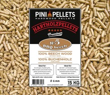 No. 5 Granulés de bois dur BBQ Hêtre 15 kg pellets de gril 100% hêtre pour griller, fumer 